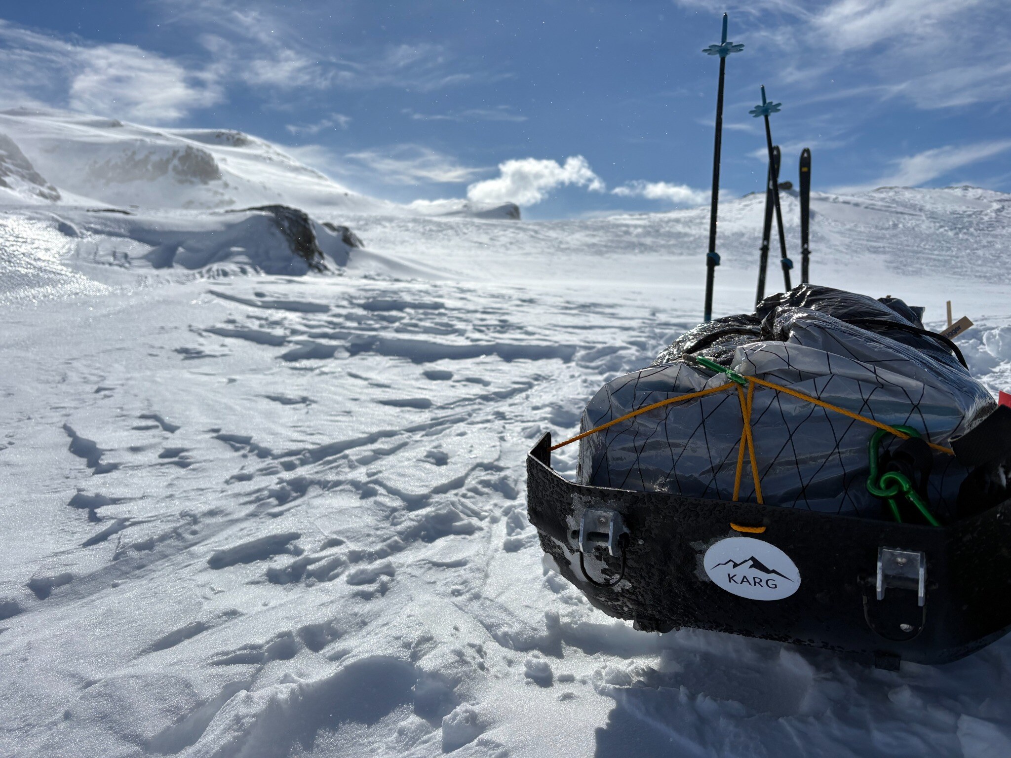 KARG Pulka vid vinterläger i fjällen